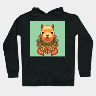 Floral capybara Hoodie